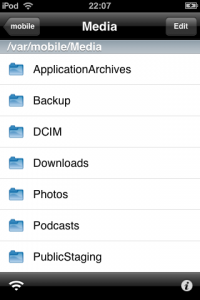 iFile これはいいファイルブラウザ（要脱獄）