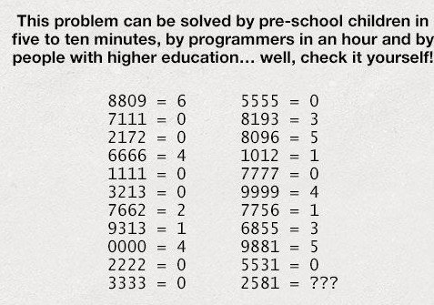 幼児なら簡単に解ける問題