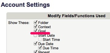 Toodledo  Account Settings
