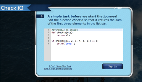 pythonの勉強ができる CheckIO 面白そう