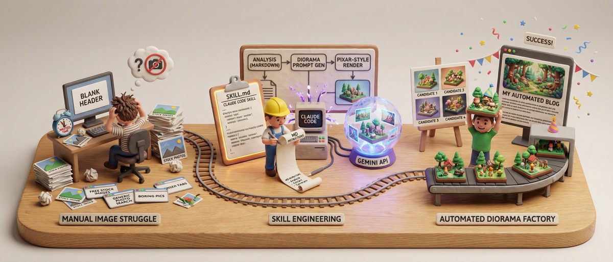 Featured image of post Claude Codeスキルでブログのアイキャッチ画像を自動生成する