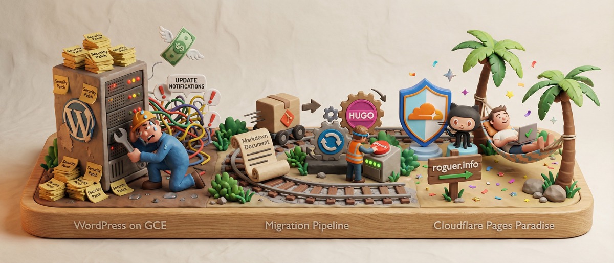 Featured image of post WordPress on GCE から Hugo + Cloudflare Pages へ移行した